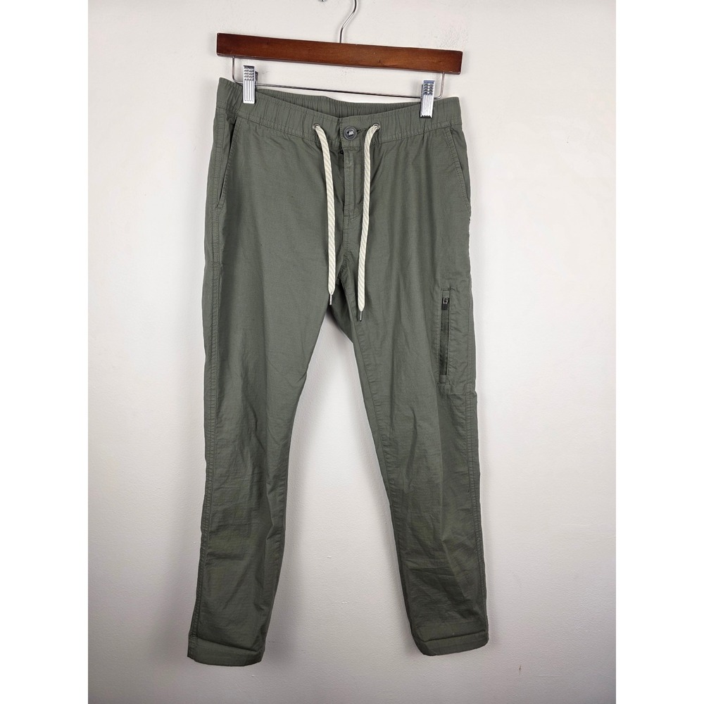 Vuori Ripstop Womens Cargo Jogger Pants Olive Green Drawstring Size Small